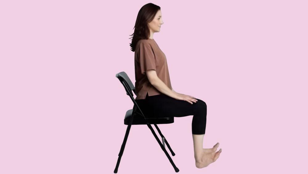 تمرین بالا بردن انگشتان پا