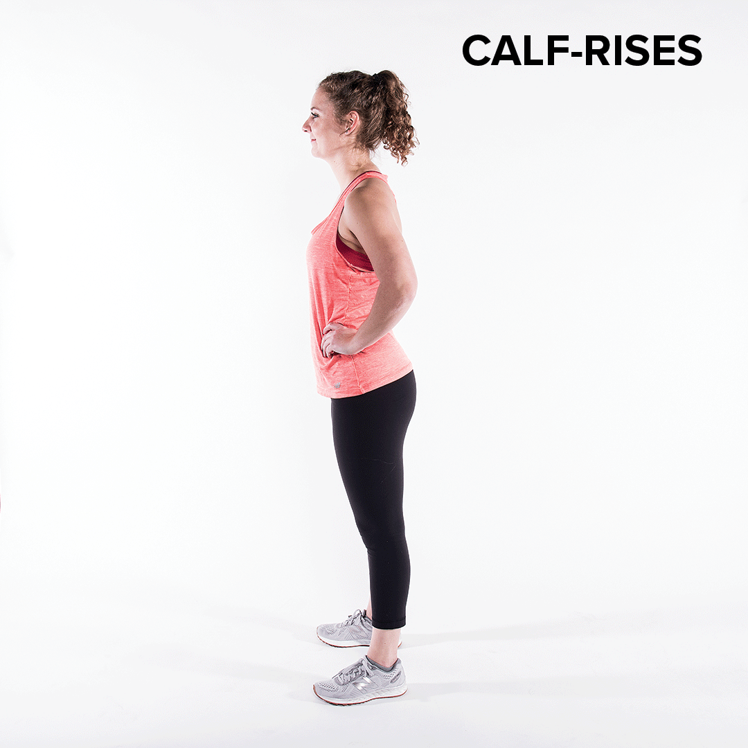 حرکت بلندکردن پاشنه با تکیه بر دیوار